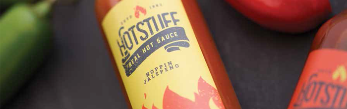 Prime film hot sauce label